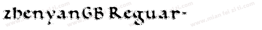 zhenyanGB Reguar字体转换